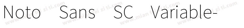 Noto Sans SC Variable字体转换